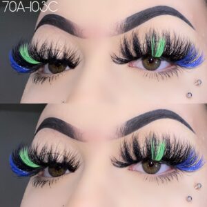 Tow Tone Colored Mink Lashes 25MM